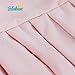 Pink Crib Skirt Pleated with White Lovely Pompoms, Bedding Dust Ruffle for Girls, 14