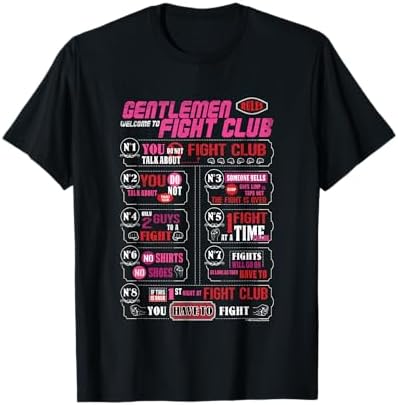 Amazon.com: Fight Club Iconic List Rules Big Chest Text Logo T