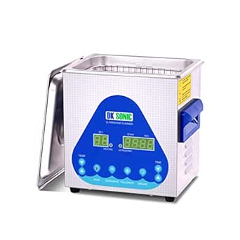 DK SONIC Ultrasonic Cleaner with Digital Timer and Basket for Denture, Coins, Record, Daily Necessaries, Lab Tools, Metal Parts, Carburetor, Brass, Auto Parts, Engine Parts, etc