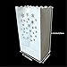 LANKER 24 Pack Luminary Bags - Sunburst Design Candle Bags - Fire-Retardant Light Holder - Decorations for Wedding, Halloween, Birthday, New Year, Party, Dinner and Event Occasion - White (Stars)