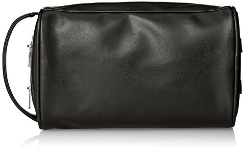 Ben-Sherman-Luggage-Noak-Hill-Collection-Vegan-Leather-Toiletry-Travel-Kit-Shiny-Black-Double-Compartment-Dual