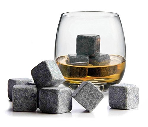 9PC Whiskey Stones Quality Granite Dry Ice On The Rocks Novelty Gift Stocking Filler TRIXES