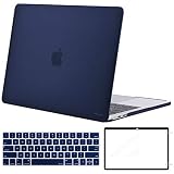 MOSISO MacBook Pro 13 Case Corner Protective Compatible with MacBook Pro 13 inch 2019 2018 2017 2016 Release A2159 A1989 A1706 A1708, Plastic Hard Shell&Keyboard Cover&Screen Protector, Navy Blue