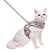 BINGPET Escape Proof Cat Harness with Leash - Adjustable Soft Mesh Vest for Walking