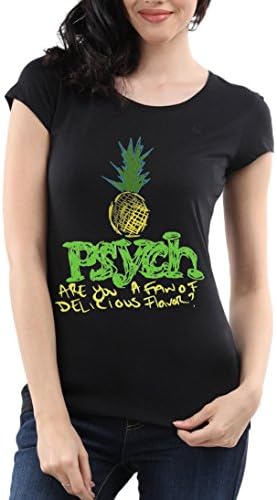 pinapple psych logo for Small Black Women T-shirt
