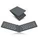 MoKo Universal Foldable Keyboard, Ultra-Thin Portable Wireless Bluetooth Keyboard for iPad, iPhone, Compatible with iOS, Android and Windows Tablet Devices, Gray