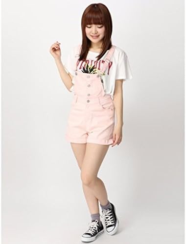 Amazon ウィゴー レディース Wego ウィゴー Wego 前ボタンショートサロペット ピンク F スカート 通販