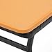 COSCO 6 ft. Indoor Outdoor Center Fold Tailgate Bench with Carrying Handle, Orange Bench Top, Black Frame, 2-pack