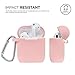 Case for Airpods Accessories Set, Filoto Airpod Silicone Case Cover with Keychain/Strap/Earhooks/Accessories Storage Travel Box for Apple Airpods 2&1, Best Gift for Your Air Pod (Pink)