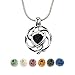 Julie Wang Lava Stone Celtic Knot Minimalist Essential Oil Diffuser Necklace Antique Silver Aromatherapy Necklace Jewelry