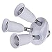 FadimiKoo 3 in 1 Light Sockets Adapter, Lamp Socket Splitter E26 & E27 to E26 & E27, For Standard LED Bulbs 360 Degrees Adjustable 180 Degree Bending