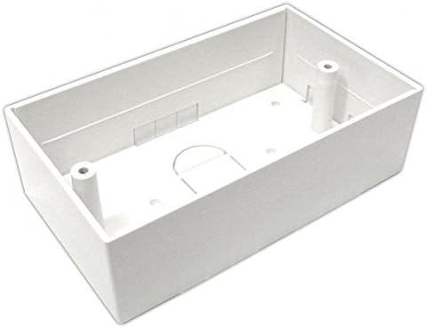 Bluecharge Direct 45mm Double Gang Socket Back Box For RJ45 Network Faceplate Patch Wall Mount