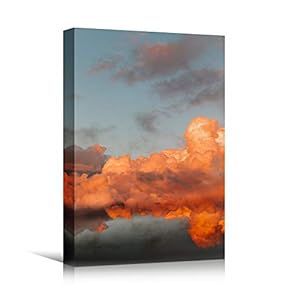 signwin Canvas Wall Art Sunset on Clouds Coastal...