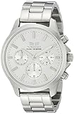 Vestal Unisex HEI3CM03 Heirloom Chrono Analog Display Analog Quartz Silver Watch