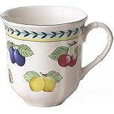 Villeroy & Boch French Garden Fleurence Jumbo Mug, 15 oz, Premium Porcelain, White/Colored
