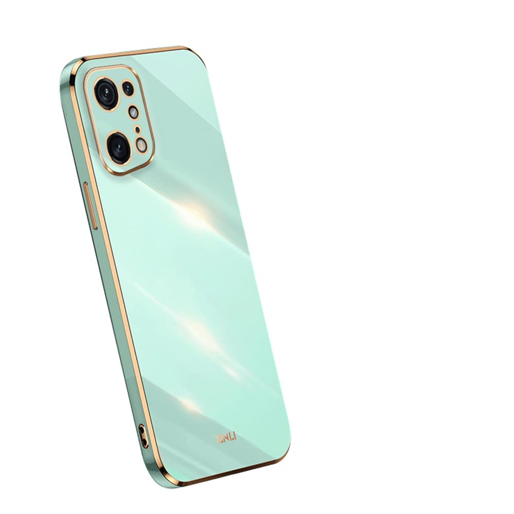 RonRun for Oppo Find X5 Pro Case, Cute Sparkly Silicone Shockproof Protective Bumper Cases, Slim Lightweight Protective Bumper Phone Case for Oppo Find X5 Pro(Green)