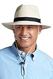 Coolibar UPF 50+ Men's SmartStraw Packable Fedora Hat - Sun Protective