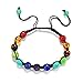 Mainbead 7 Chakra Bracelet Reiki Rainbow Quartz Bracelet Beads Bracelet (8mm 13 Bead)