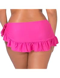 Braguitas de bikini con falda con volantes Smart + Sexy para dama