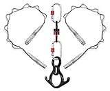 Dasking Aerial Silk Dance Hardware kit for Acrobatic Flying Dance Rescue 8 & Swivel & Carabiners