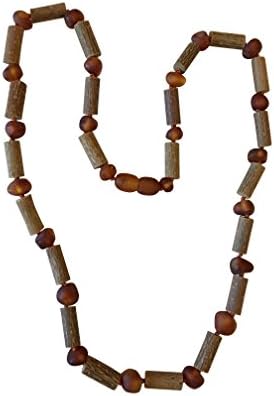 Adult Hazelwood Necklace by Umai - Reduces Acidity and Inflammation in the body - 18 inches long (Raw Cognac)