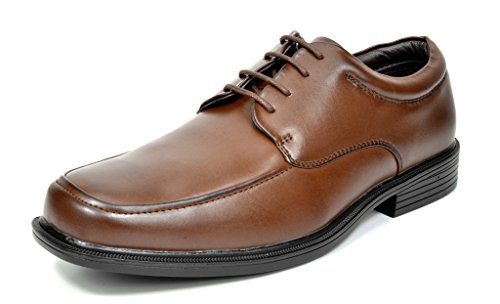 Bruno Marc Men's Cambridge-01 Dark Brown Leather Lined Square Toe Dress Oxfords Shoes - 14 M US