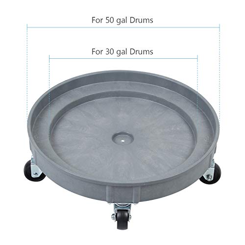 Amarite Plastic Drum Dolly for 30 gal and 55 gal Drums, 900 lb. Capacity