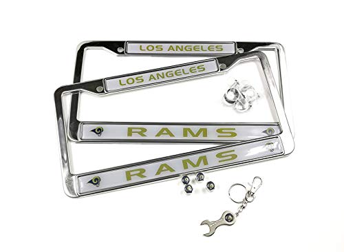image for MT-Sports Football Team 2 Pcs Car Licenses Plate Stainless Steel Frame