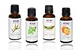 4-pack Now Foods Essential Oils: Christmas Scent: Peppermint, Cedarwood, Pine, Orange Oil