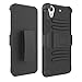 HTC Desire 626s Case, HTC Desire 626 Case, Elegant Choise Heavy Duty Hybrid Dual Layer Armor Holster Case with Kickstand and Belt Swivel Clip for HTC Desire 626 (Black/Black)