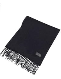 Menâ€™s Cashmere Scarf â€“ Navy/Grey Mix, 100% Italian Cashmere, 72 inches x 12 inches, by Hickey Freeman