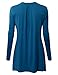 NINEXIS Women's Elegant Mock Neck Long Sleeve Pleated Drapey Tunic Top
