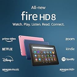 Amazon Fire HD 8 tablet, 8” HD Display, 64