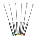 6Pcs Stainless Steel Forks Dessert Server Skewer Fondue Pot Forks Kitchen Tool Tableware Perfect for Cheese Meat Chocolate Dessert