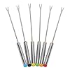 6Pcs Fondue Vorken, Rvs Fondue Vorken, 9.45 Inch Herbruikbare Kaas Fondue Vorken, voor Gebraden Vlees Chocolade Dessert
