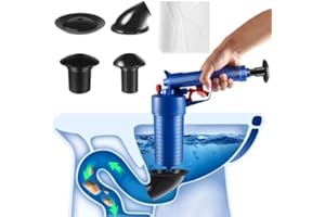 FANE JIAFEI JOIE Air Drain Blaster, Sink Plunger, Drain Clog Remover Tool, High Pressure Drain Blaster Gun, Powerful Toilet Plunger-Blue for Kitchen Sink, Toilet, Bathroom, Shower, Clogged Pipe (Blue)
