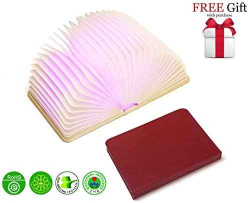 Lapens Book Colorful LED Light - Open The Cover to Enjoy Bright LED Illumination Rechargeable Unique Gift Idea LPLEDBF210-Red