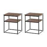 AZL1 Life Concept Modern Coffee Table, 2pc, Dark Oak2