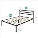 Zinus Modern Studio 14 Inch Platform 3000H Metal Bed Frame/Mattress Foundation/Wooden Slat Support/with Headboard, Queen