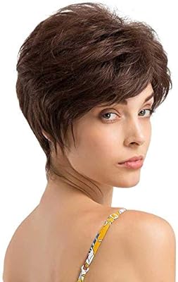 Hamkaw Fluffy Short Wigs For White Women Black To Blonde 100