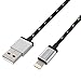 Nekteck Compatible with iPhone X/XS Max/ 8 7/ 7Plus 6s / 6/ Plus SE iPad Pro Air 2 Mini 4/3 iPod 5 to USB Cable Charger, Nylon Braided Cord 3.3ft/ 1m – Black
