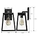 Emliviar Outdoor Wall Lighting Fixture 2 Pack, Wall Light Fixture in Black Finish with Clear Bevel Glass, 12