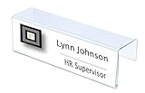 Plastic Products Mfg Single-Sided Cubicle Name Plate Holder 8-1/2