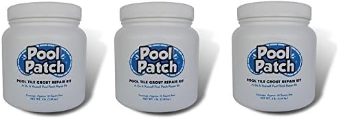 Pool Patch White Pool Tile Grout Repair Kit, 3-Pound, White (3-(Pack))