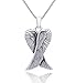 inBLISS Sterling Silver Angel Wings Pendant Necklace with 18
