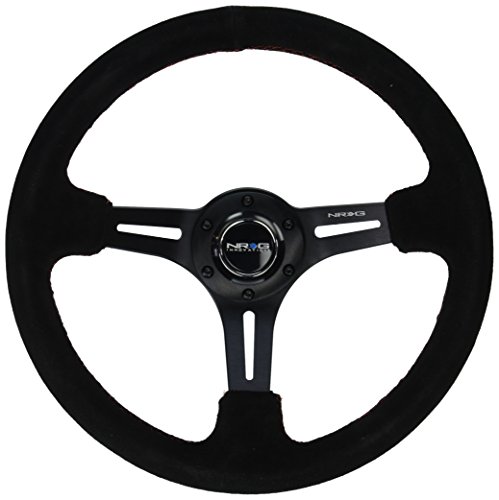NRG Innovations RST-018S-RS Reinforced 350mm Sport Steering Wheel Suede (3