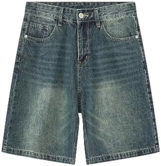 Jorts for Men Baggy Jorts Y2k Baggy Shorts Denim Mid Rise Jeans