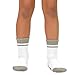 TeeHee Little Boys Basic Cotton Crew Socks 6 Pair (6-8 Years, Stripes Tipped Rib)