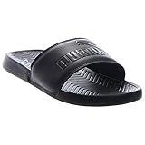 PUMA Men's Popcat Slide Sandal, Black/Black, 11 D US