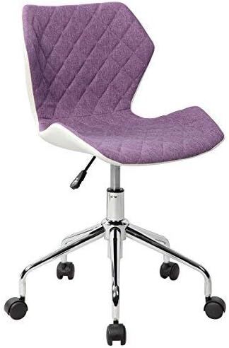 Techni Mobili Modern Height Adjustable Office Task Chair Purple
